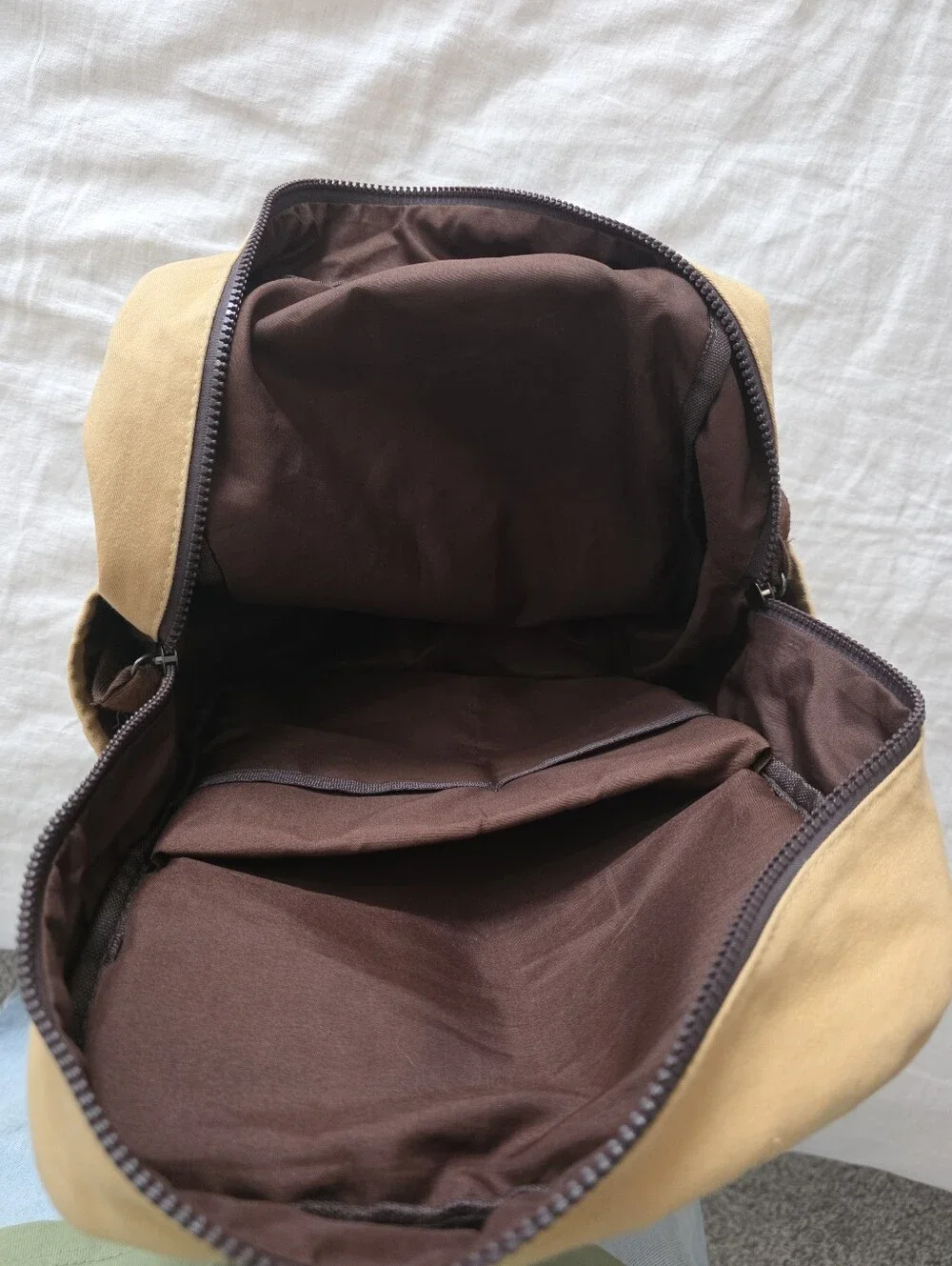 Luofanni College Mustard Yellow Canvas Backpack Korean Fashion School Bag